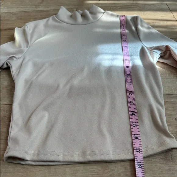 Beige Mockneck Top - Picture 3 of 3